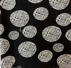 Stof of Denmark Black / White design linen fabric. 1 metre. 60 inches wide - Picture 1 of 1