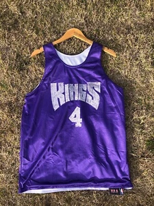 Vintage Sacramento Kings Chris Webber Practice Jersey 4 Reversible Large VTG NBA - Picture 1 of 11