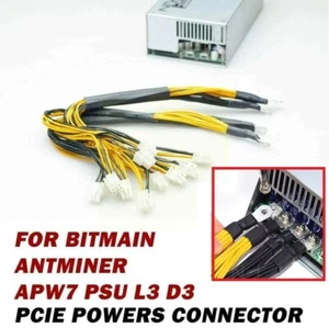 10pcs Powers Connector Cable 6Pin PCIe for Bitmain APW7 APW3++ PSU Antminer L3+ - Picture 1 of 10