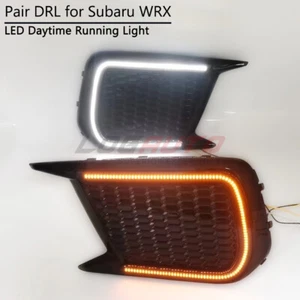 For Subaru WRX STI 18-21 LED DRL Daytime Running Light Driving Fog Lamp W/ Turn - Picture 1 of 10