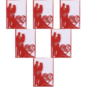 6 Count Kreative Einladungsabdeckung Glückwunschkarten Zur Hochzeit Bräutigam - Bild 1 von 12