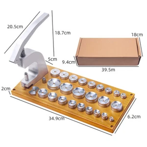 New Watch Caseback Press Cover Closer Tool Crystal Presser Set of 25 Alloy Dies - Picture 1 of 5