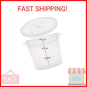 Cambro RFS6PP190 Camwear 6-Quart Round Food Storage Container with Lid - Picture 1 of 2