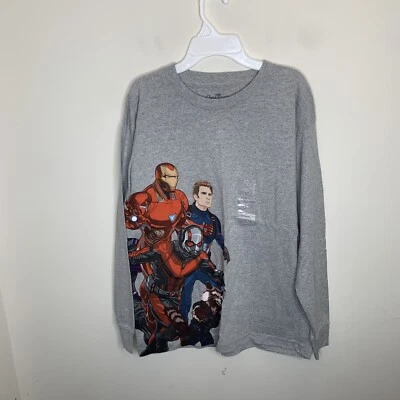 NWT Marvel Avengers End Game Boys Youth XL (18/20) Grey Long Sleeve Shirt - Image 1 of 4