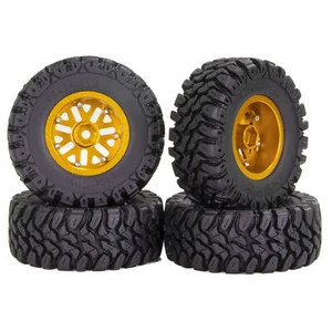  Traxxas 62mm Crawler Tires 1.2" Wheel Rim Hub for 1/18 TRX4M 1/24 RC Car Gold - Picture 1 of 6