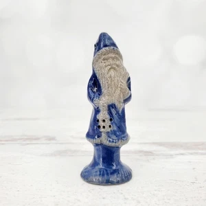 Vintage 1993 Rowe Pottery Works Salzglasur Laterne Santa Weihnachten Figur 3,5" - Bild 1 von 6