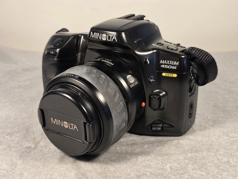 NICE Minolta Maxxum 450si Date w/ Minolta AF Zoom 35-80mm 1:4-5.6 lens Tested - Image 1 of 4
