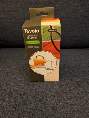 TOVOLO 2 Tennis Ball Sphere Ice Molds NIP - Image 1 of 4