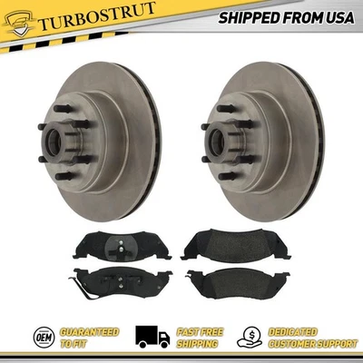 Kit de pastillas de freno y rotores delanteros centrados OE para Dodge Dakota 1991-1996 Foto 1 de 4