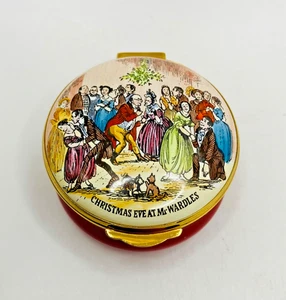 Crummles Enamel Charles Dickens Ltd 250 Edition Red Pill Box for Harrods - 1982 - Picture 1 of 10