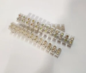 3Pcs 380V 20A 14mm2 Cable 2 Row 12 Ports Barrier Terminal Block Connector Strip - Picture 1 of 5