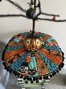 Halloween Baum Rock 20" breit Baumwollstoffe wendbar Tupfen Bommelborte - Bild 1 von 6