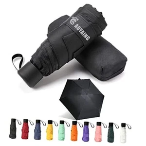 Small Mini Umbrella with Case by GAOYAINIG Light 34 Inches Black.UV Protection - Picture 1 of 7