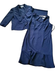 Danny & Nicole 2-teiliges Kleiderset Blau Größe 16 Jacke Ärmellos Kleid - Bild 1 von 20