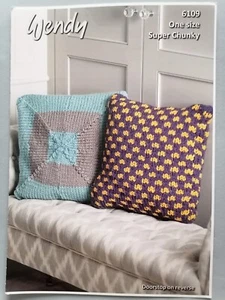 CUSHIONS and DOORSTOP, 14ply - WENDY Knitting Pattern 6109 - Picture 1 of 4