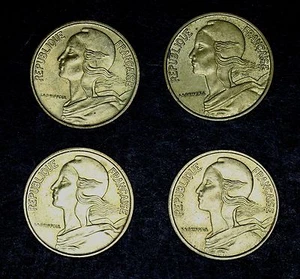 Two 1984 & Two 1985 France 5 Centimes, Very Fine (5082A-06) - Picture 1 of 2