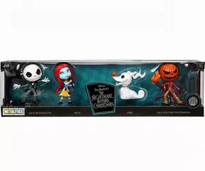 Jada 4pk Die-Cast Pesadilla antes de Navidad MetalFigs, Jack Sally Zero Pumpkin - Imagen 1 de 8