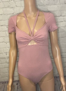Wild Fable Ribbed Bodysuit- Mauve - Sz Medium-NWT - Picture 1 of 8