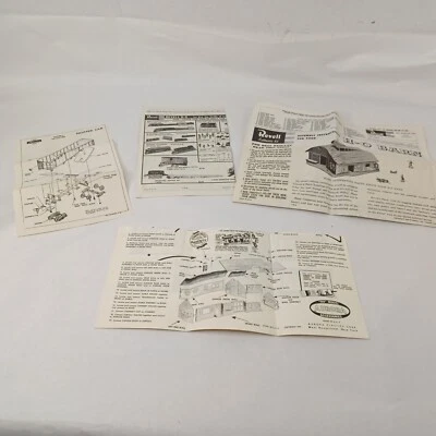 Lot 1950s HO Building Instruction Sheets Revell Barn Athearn Aurora Advertising  - Image 1 of 4