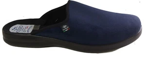 FLYFLOT Hausschuhe Pantoffeln Textil blau Hauslatschen Puschen bis Größe 48 NEU - Picture 1 of 3