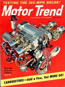 MOTOR TREND June 1959 Chevy Corvette Bocar Porsche BMW Isetta Plymouth Indy 500 - Picture 1 of 1
