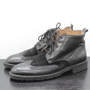 Florsheim Limited Herren Schwarz Leder Budapester Schnürung Chukka Stiefeletten Gr. 11D - Bild 1 von 12