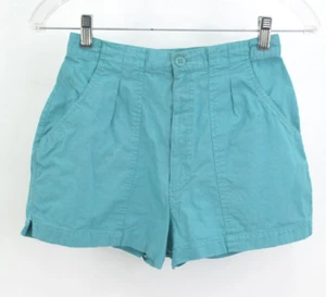 PRESENT CO Chino Shorts Girls Size 9/10 Turquoise Blue Pleated Pockets VTG 90's - Picture 1 of 13