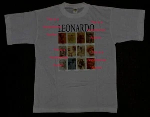 NUEVA CAMISETA BLANCA GRANDE LEONARDO DA VINCI HOMBRE VITRUVIO ETC DAVINCI ENVÍO GRATUITO EE. UU. - Imagen 1 de 2