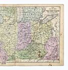 OLD 1852 Ohio Map Kentucky Virginia Indiana Pennsylvania Maryland New Jersey