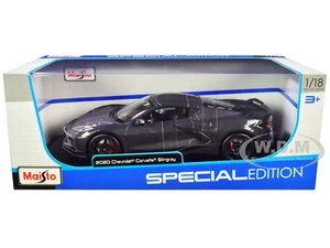 2020 CHEVROLET CORVETTE STINGRAY C8 GRAY 1/18 DIECAST MODEL CAR BY MAISTO 31447 - Picture 1 of 1