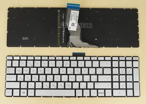 New for HP Pavilion 15-cc 15t-cc 15-ck Series Keyboard backlit Silver Russian - Picture 1 of 2