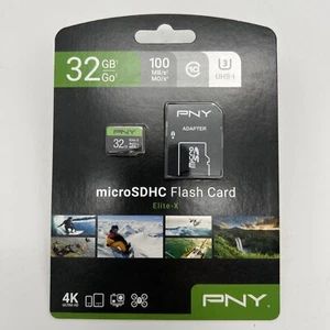 PNY Technologies Elite-X UHS-I microSDHC 32GB Memory Card - Picture 1 of 2