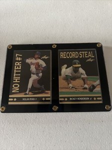 1991 Leaf Gold Moments Nolan Ryan BC25 & Rickey Henderson BC26 May 1st 1991 Wow!