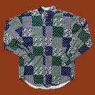 Vintage 90S Nautica Paisley Bandana Pattern Multicolor Button Down Shirt Sz L