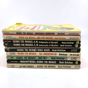 Dennis the Menace Paperback Books Lot of 9 Hank Ketcham Fawcett - Imagen 1 de 3