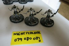 MAGE KNIGHT REBELLION 079 080 081 NIGHTSTALKER SET / LOT OF 3 PIECES 1W 2O