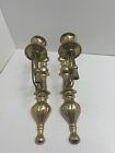 antique brass candle wall sconces pair 