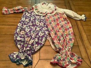Vintage kitschig 1970er Jahre Clown Kostüm Kind Patchwork fachmännisch handgefertigt - Bild 1 von 11