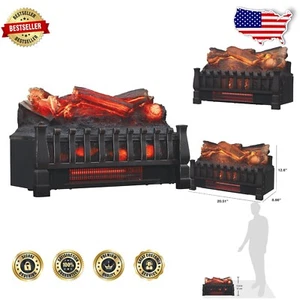 Remote-Controlled Electric Log Set for Traditional Fireplaces - 1,000 Sq Ft Heat - Picture 1 of 13