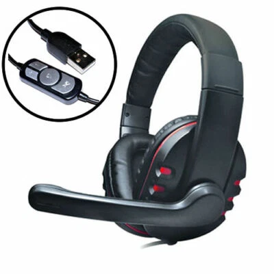 Dynamode MX-878 USB Stereo PC Gaming Headset Headphones With Microphone Laptop - Image 1 of 4