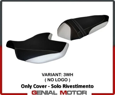 Funda Sillín Asiento Amatrice 2 Blanco (WH)T.I. para Kawasaki Z 750 2007 > 2012 Foto 1 de 2