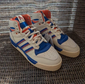 Adidas Attitude Shoes Size 10.5 Hi New York White Orange Blue ID2205 Men’s New - Picture 1 of 7