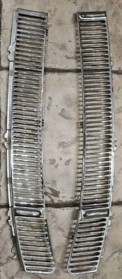 1957 Pontiac Star Chief Chrome 2pc Windshield Cowl Grill OEM *READ DESCRIPTION* Foto 1 de 4