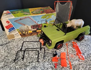 Safari Jeep 1971 Playset BIG JIM Mattel Vintage Original NEAR COMPLETE w Box - Picture 1 of 11
