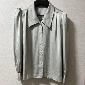 Yves Saint Laurent Grey Long Sleeve Button Shirt M Elegant Design - Picture 1 of 6