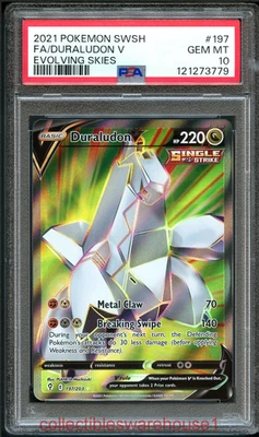 Pokemon Evolving Skies Duraludon V 197 PSA 10 - Image 1 of 2