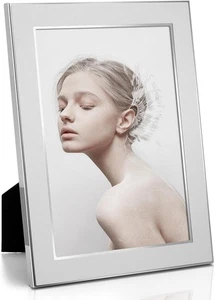 Picture Frames Metal Edge Photo Collage for Wall Decor or Table Display 5X7 8X10 - Picture 1 of 43