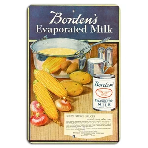 Vintage Anhänger: Borden's Verdampfte Milch Küchenschild - Bild 1 von 1