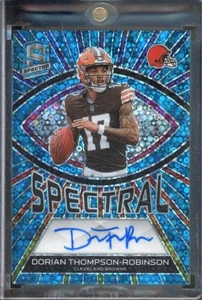 2023 Panini Spectra DORIAN THOMPSON-ROBINSON Rookie Spectral Neon Blue Auto /50 - Foto 1 di 2