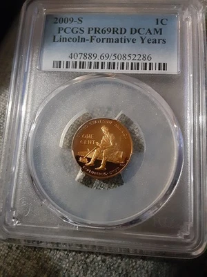 Lincoln 2009-S PCGS PR69RD DCAM - Años formativos Foto 1 de 3